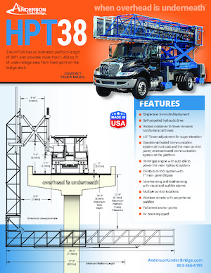 Platformy robocze na wysięgniku przegubowym mocowane na ciężarówce Anderson Hydra Platforms HPT 38