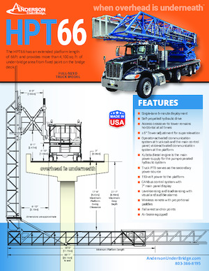 Platformy robocze na wysięgniku przegubowym mocowane na ciężarówce Anderson Hydra Platforms HPT 66