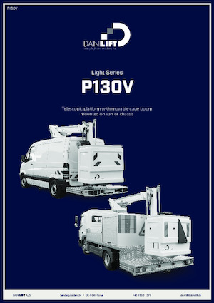 Platformy robocze na wysięgniku przegubowym mocowane na przyczepie Danilift P130V