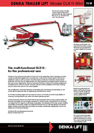 Platformy robocze na wysięgniku przegubowym mocowane na przyczepie Denka-Lift - Rothlehner DLX 15