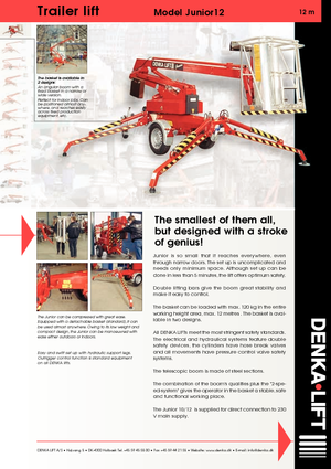 Platformy robocze na wysięgniku przegubowym mocowane na ciężarówce Denka-Lift - Rothlehner Junior 12