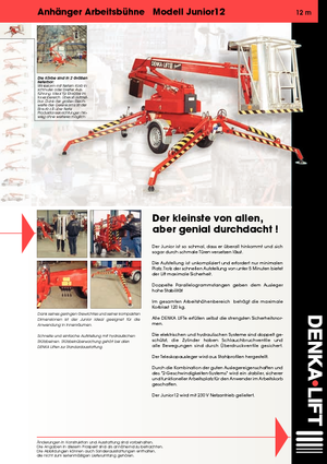 Platformy robocze na wysięgniku przegubowym mocowane na ciężarówce Denka-Lift - Rothlehner Junior 12