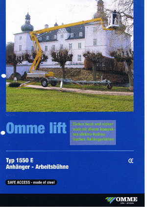 Platformy robocze na wysięgniku przegubowym mocowane na przyczepie OMMELIFT Omme 1550 EZX