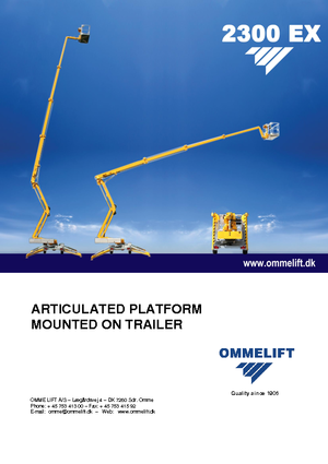 Platformy robocze na wysięgniku przegubowym mocowane na przyczepie OMMELIFT Omme 2300EXBB