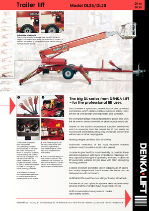 Platformy robocze na wysięgniku teleskopowym mocowane na przyczepie Denka-Lift - Rothlehner DL 25 