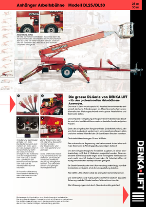 Platformy robocze na wysięgniku teleskopowym mocowane na przyczepie Denka-Lift - Rothlehner DL 25 