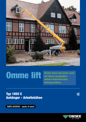 Platformy robocze na wysięgniku teleskopowym mocowane na przyczepie OMMELIFT Omme 1650EB