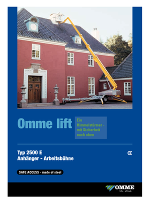 Platformy robocze na wysięgniku teleskopowym mocowane na przyczepie OMMELIFT Omme 2500EBB