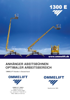Platformy robocze na wysięgniku teleskopowym mocowane na przyczepie OMMELIFT 1300 E