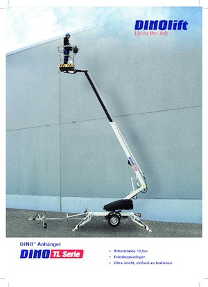 Platformy robocze na wysięgniku teleskopowym mocowane na przyczepie Dino Lift Dino 105TL