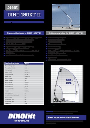 Platformy robocze na wysięgniku teleskopowym mocowane na przyczepie Dino Lift Dino 180XT II