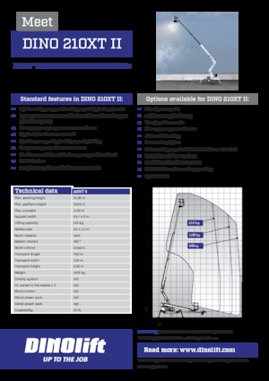 Platformy robocze na wysięgniku przegubowym mocowane na przyczepie Dino Lift Dino 210XT II