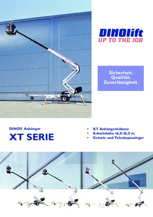 Platformy robocze na wysięgniku przegubowym mocowane na przyczepie Dino Lift Dino 260XTD