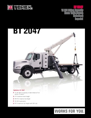Żurawie samochodowe TEREX CRANES BT 2047