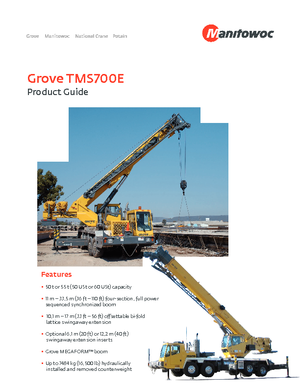 Żurawie samochodowe Grove TMS700E