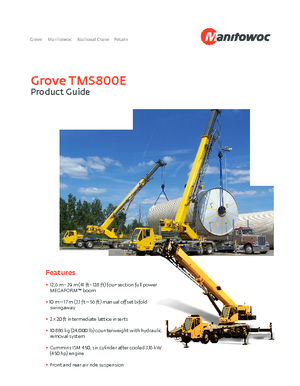 Żurawie samochodowe Grove TMS800E