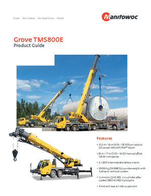 Żurawie samochodowe Grove TMS800E