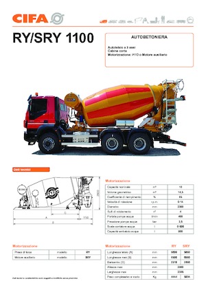 Betonomieszarki CIFA RY 1100