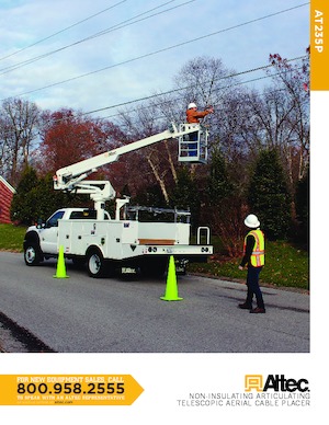 Platformy robocze na wysięgniku przegubowym mocowane na ciężarówce Altec AT235P