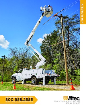 Platformy robocze na wysięgniku przegubowym mocowane na ciężarówce Altec AT48M/P