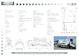 Platformy robocze na wysięgniku przegubowym mocowane na ciężarówce ISOLI PNT 27 14
