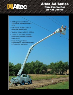 Platformy robocze na wysięgniku przegubowym mocowane na ciężarówce Altec AA55