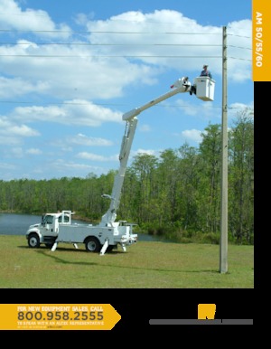 Platformy robocze na wysięgniku przegubowym mocowane na ciężarówce Altec AM60E