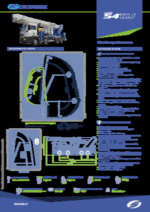 Platformy robocze na wysięgniku teleskopowym mocowane na ciężarówce Socage forSte 54 TJJ