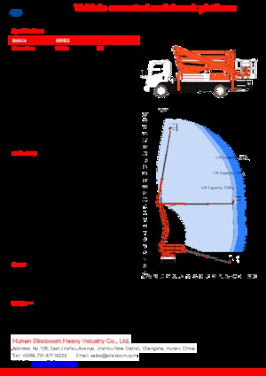 Platformy robocze na wysięgniku przegubowym mocowane na ciężarówce Sinoboom GKH22