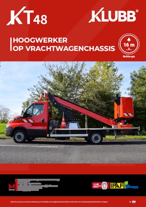 Platformy robocze na wysięgniku przegubowym mocowane na ciężarówce Klubb KT48
