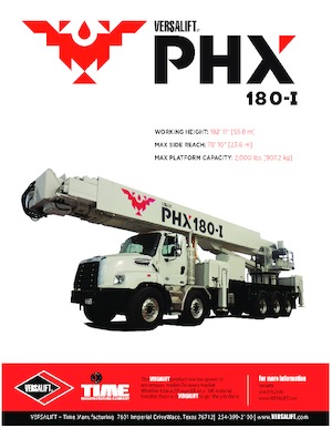 Platformy robocze na wysięgniku przegubowym mocowane na ciężarówce Versalift PHX-180-I (PHOENIX)