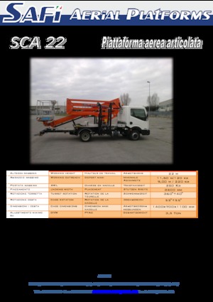 Platformy robocze na wysięgniku przegubowym mocowane na przyczepie Safi SCA 22 