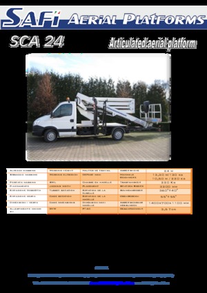 Platformy robocze na wysięgniku przegubowym mocowane na przyczepie Safi SCA 24 HE 