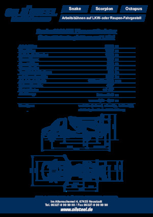 Platformy robocze na wysięgniku przegubowym mocowane na ciężarówce Oil & Steel Snake 2010H Plus