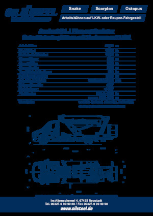 Platformy robocze na wysięgniku przegubowym mocowane na ciężarówce Oil & Steel Snake 2111 J Plus