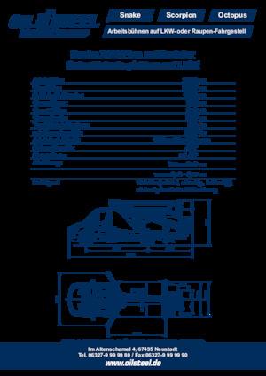 Platformy robocze na wysięgniku przegubowym mocowane na ciężarówce Oil & Steel Snake 2413 Plus