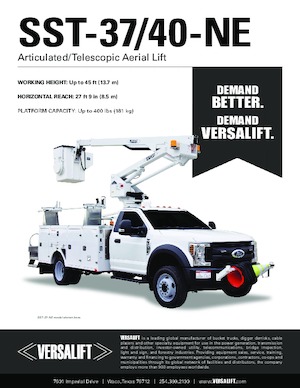 Platformy robocze na wysięgniku przegubowym mocowane na ciężarówce Versalift SST-40-NE