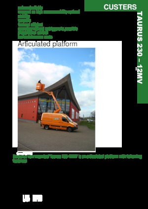 Platformy robocze na wysięgniku przegubowym mocowane na ciężarówce Custers Taurus 230- 12MV