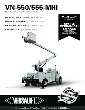 Platformy robocze na wysięgniku przegubowym mocowane na ciężarówce Versalift VN-555-MHI