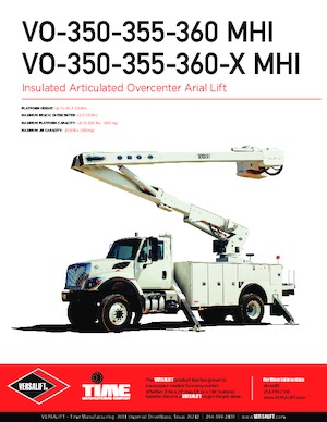 Platformy robocze na wysięgniku przegubowym mocowane na ciężarówce Versalift VO-355-XMHI