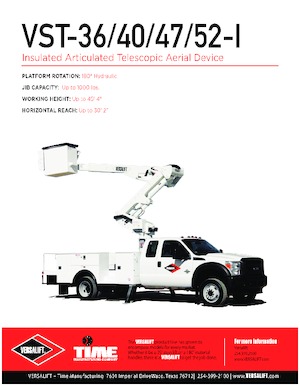 Platformy robocze na wysięgniku przegubowym mocowane na ciężarówce Versalift VST-36-I