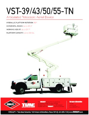 Platformy robocze na wysięgniku przegubowym mocowane na ciężarówce Versalift VST-50-TN