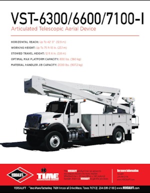 Platformy robocze na wysięgniku przegubowym mocowane na ciężarówce Versalift VST-6600-I