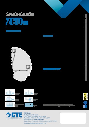 Platformy robocze na wysięgniku przegubowym mocowane na ciężarówce CTE ZED 14