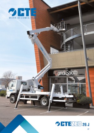 Platformy robocze na wysięgniku przegubowym mocowane na ciężarówce CTE ZED 26 JH