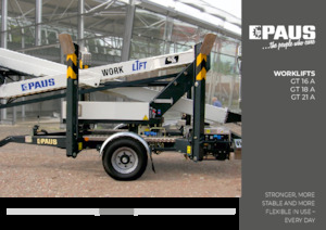 Platformy robocze na wysięgniku przegubowym mocowane na ciężarówce Paus GT 18 A