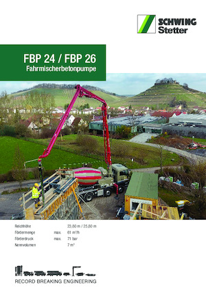 Pompa do betonu mocowana na ciężarówce SCHWING-Stetter FBP 24