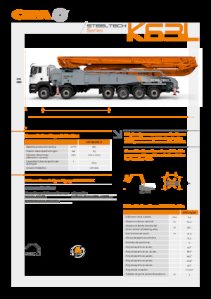 Pompa do betonu mocowana na ciężarówce CIFA K63L 