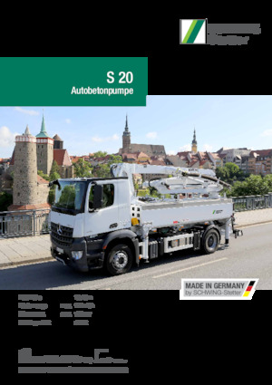 Pompa do betonu mocowana na ciężarówce SCHWING-Stetter S 20