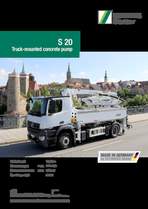 Pompa do betonu mocowana na ciężarówce SCHWING-Stetter S 20